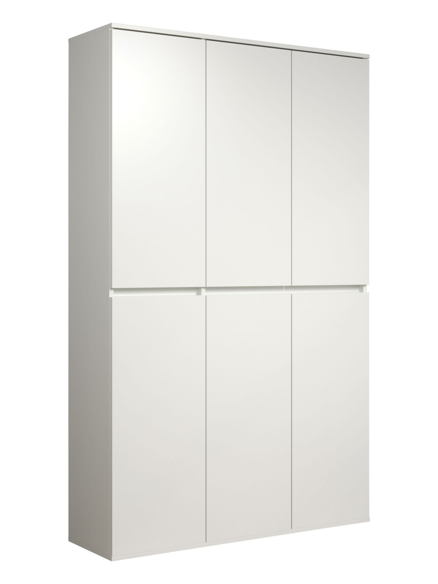 trendteam Nevada Mehrzweckschrank 6TR Weiß Flurschrank Melamin