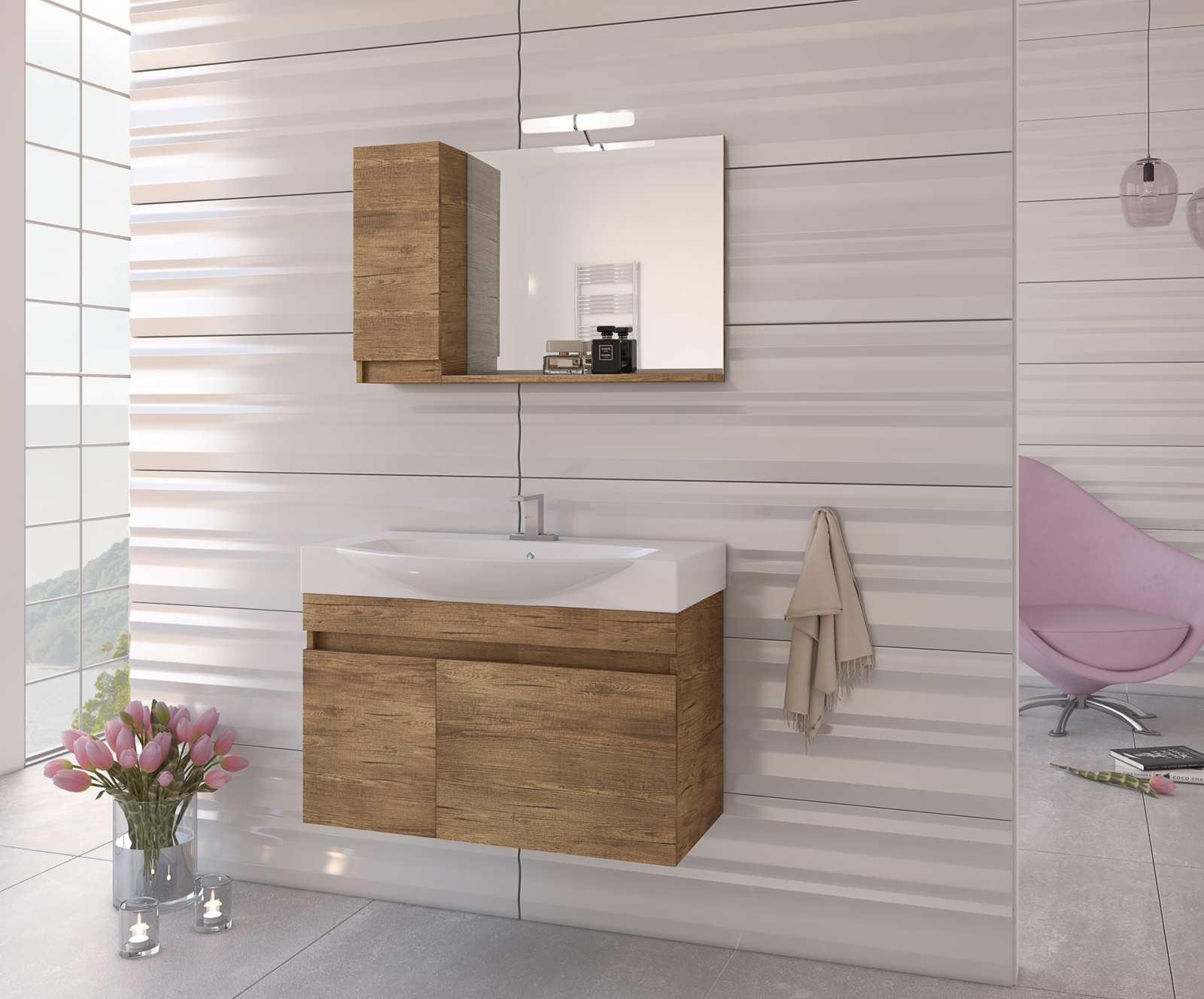 DROP Martinidis Senso 85 Badmöbel PL Wood