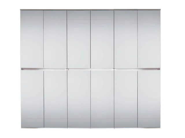 trendteam Mirror Garderobenschrank-Kombi Weiß / Spiegel