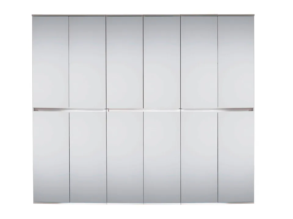 trendteam Mirror Garderobenschrank-Kombi Weiß / Spiegel
