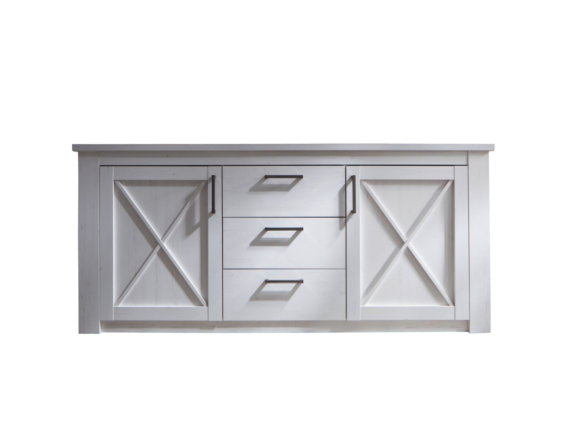trendteam Georgia Sideboard Pinie Weiß Struktur