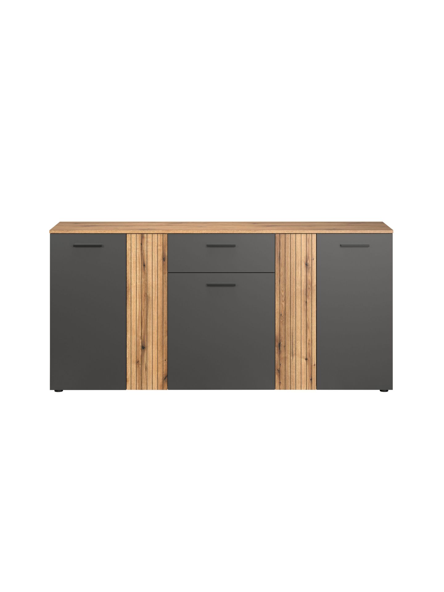 trendteam smart living Esteban Kommode Anthrazit Eiche 5 Schübe