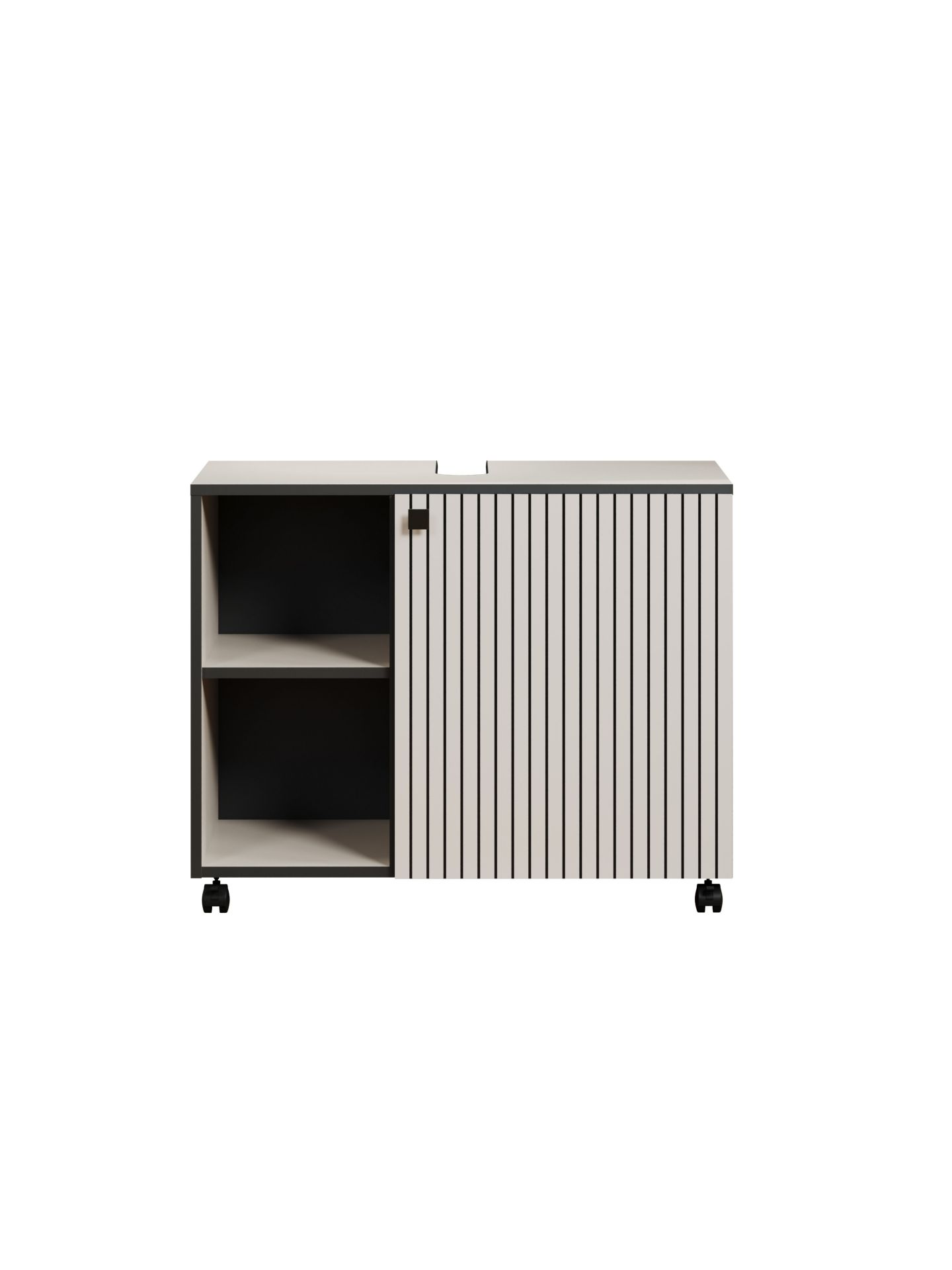 trendteam PureBliss Waschbeckenunterschrank Cashmere Rollen