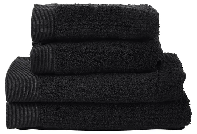 Zone Denmark Classic Handtuch Set Schwarz 4-tlg Baumwolle