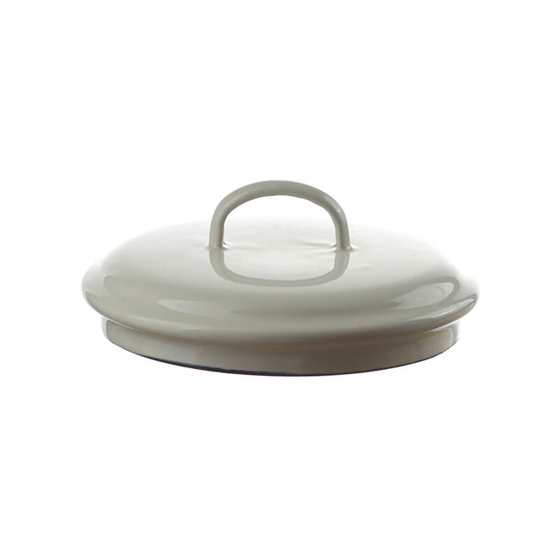 Münder Email Nostalgie-Geschirr Deckel 16 cm creme