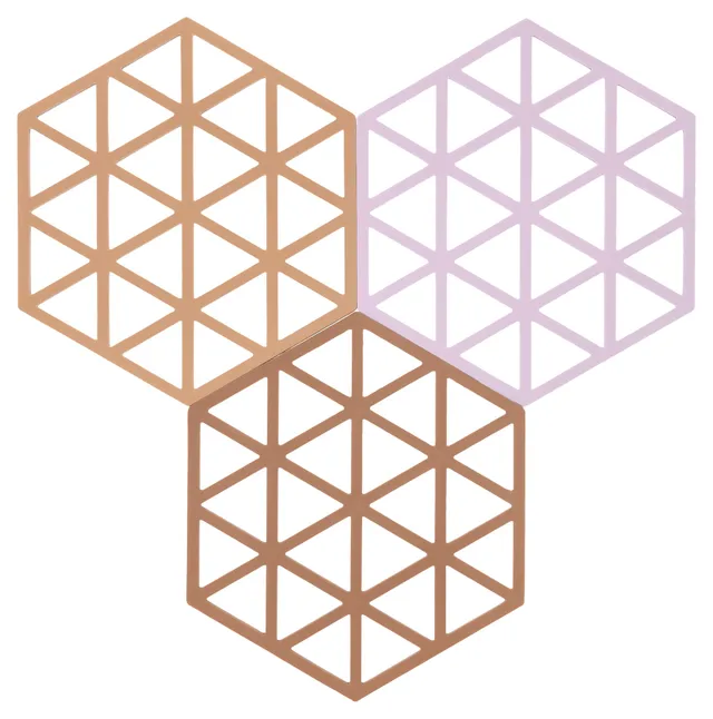 Zone Denmark Triangles Topfuntersetzer Silikon 3er Terracotta