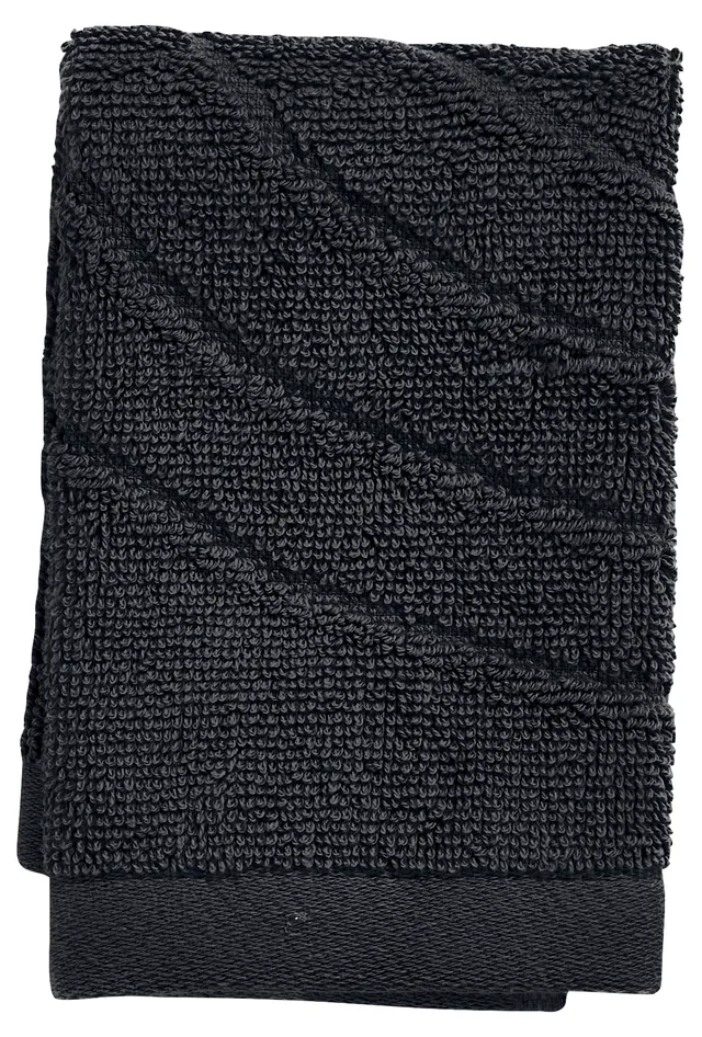 Zone Denmark Time Waschlappen 30x30 Schwarz Baumwolle