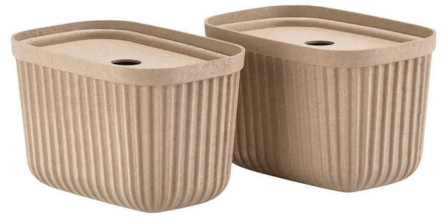 Zone Denmark Pulp Aufbewahrungsbox Braun 2er 23x15x15 cm
