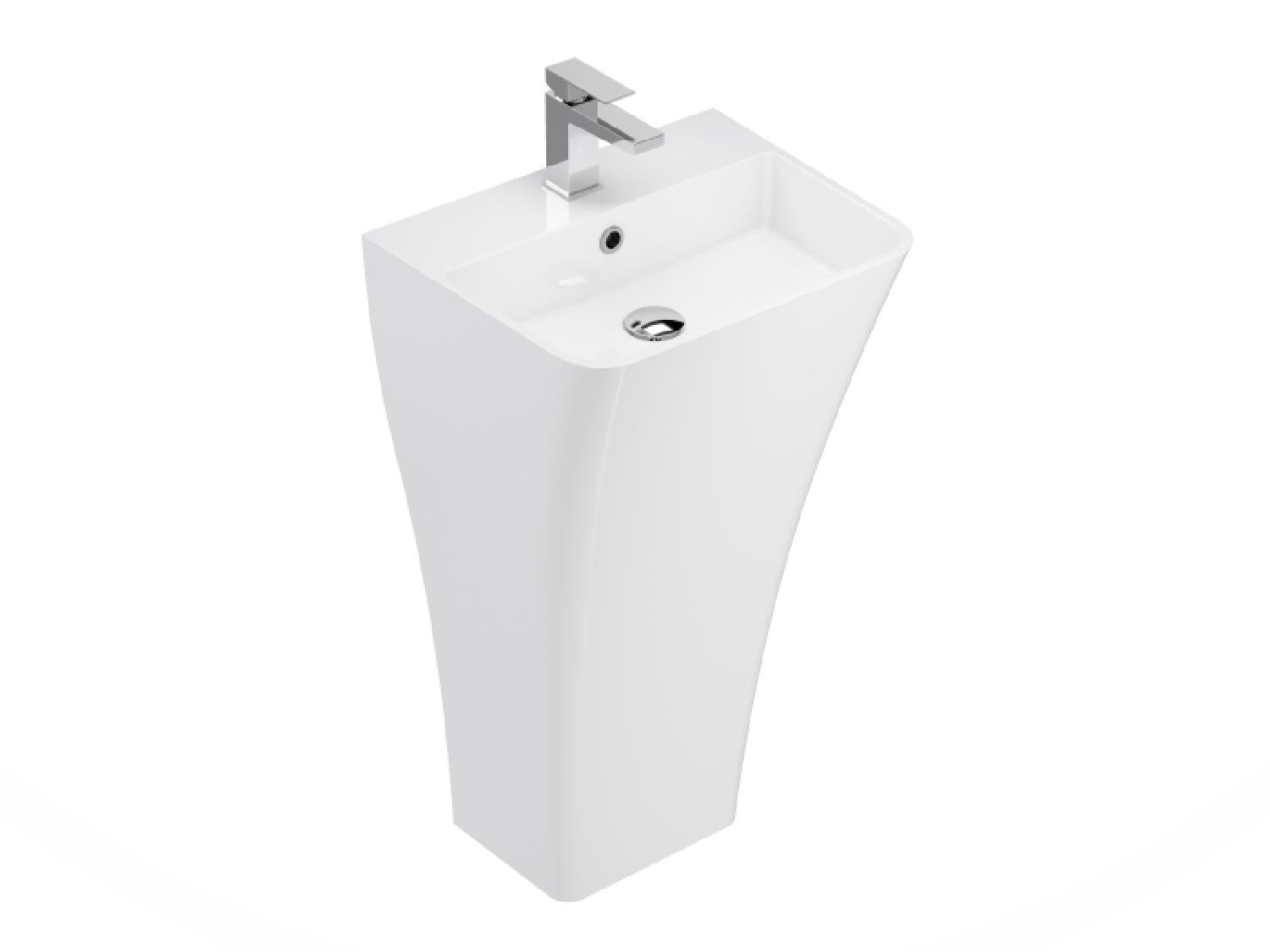 Treos Serie 710 Standwaschbecken 500 x 400 x 850 mm weiß