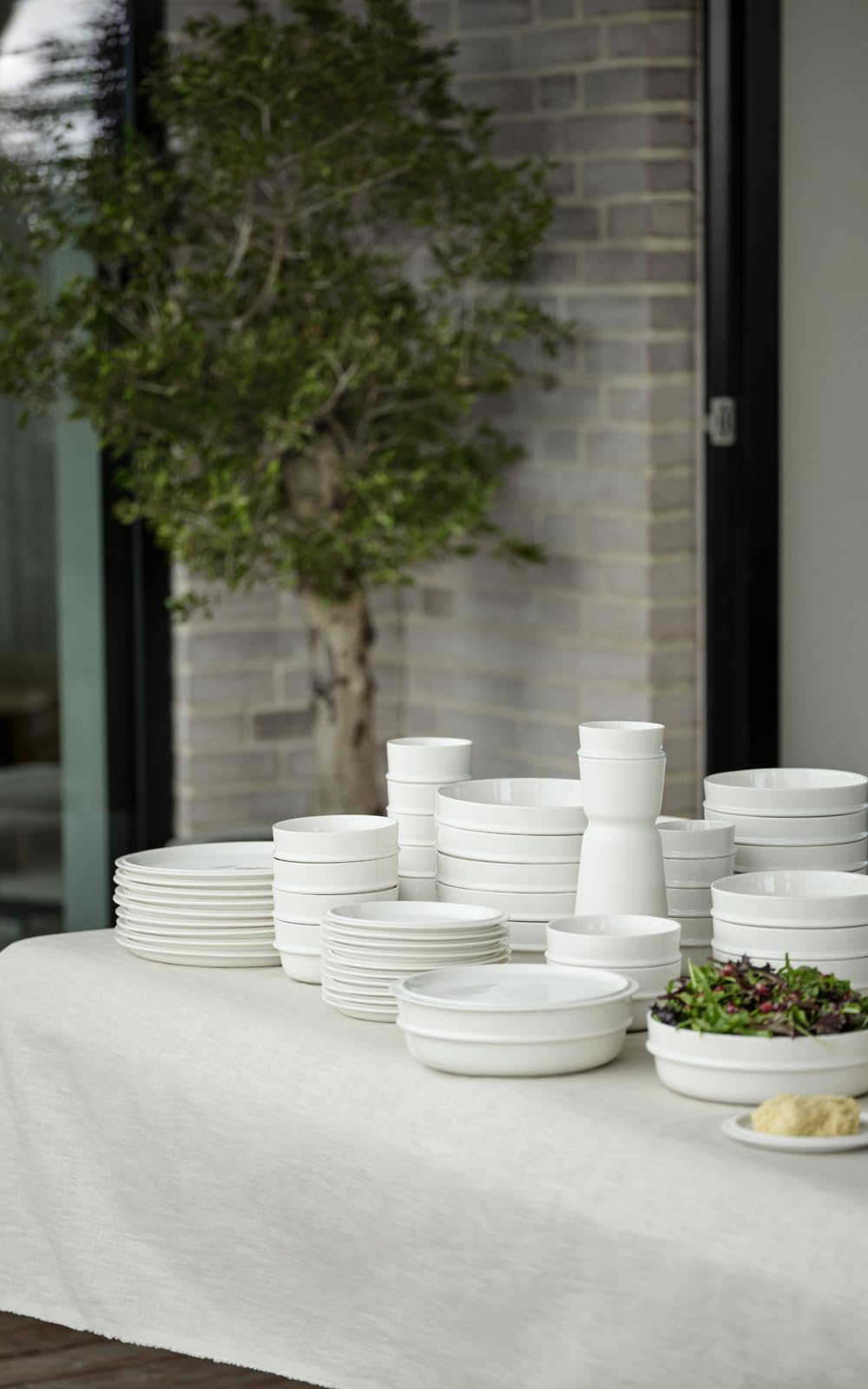 Zone Denmark Eau Speiseteller Porzellan Offwhite Ø24 cm