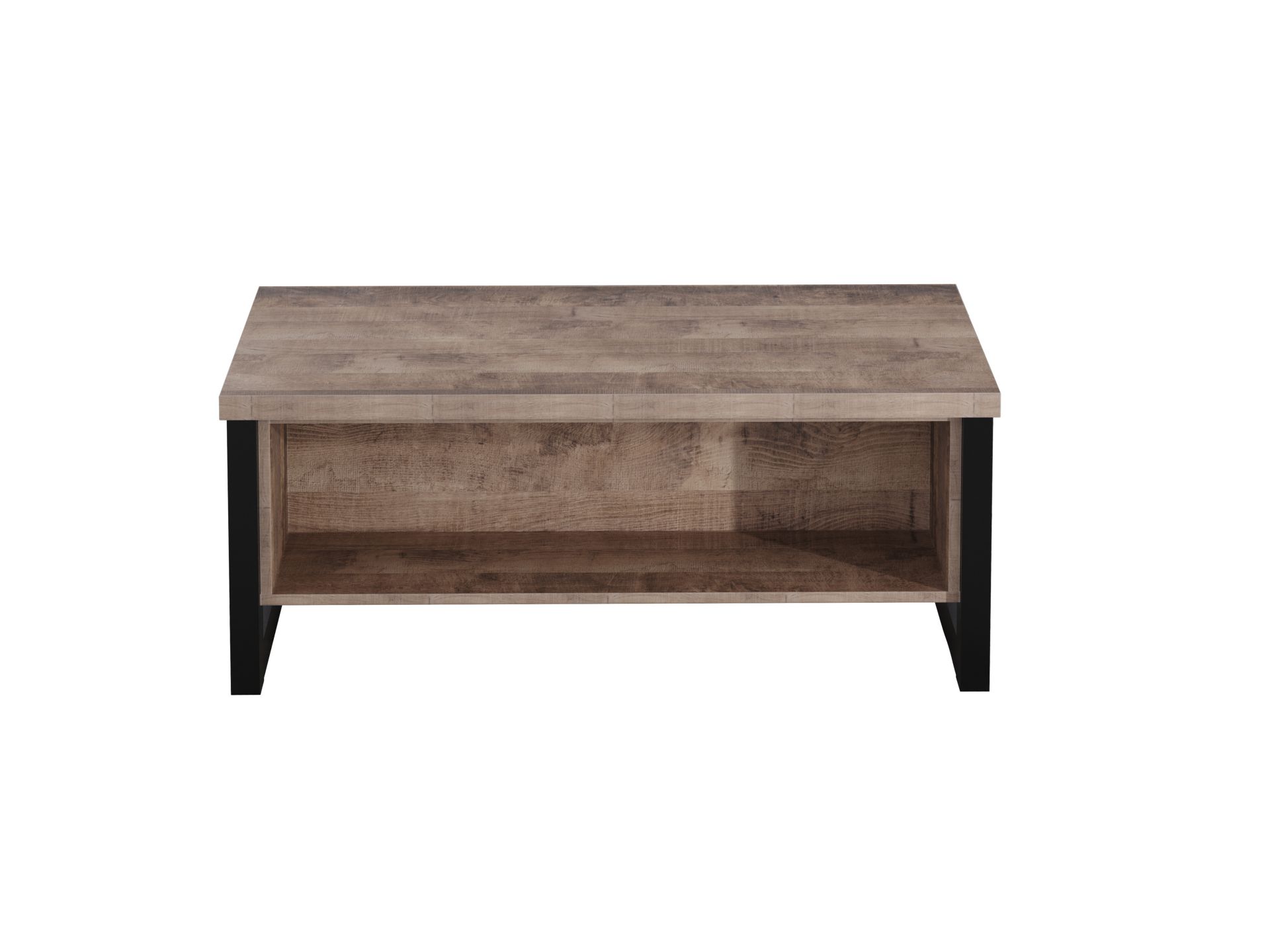 trendteam Emile Couchtisch Eiche Tabak schwarz