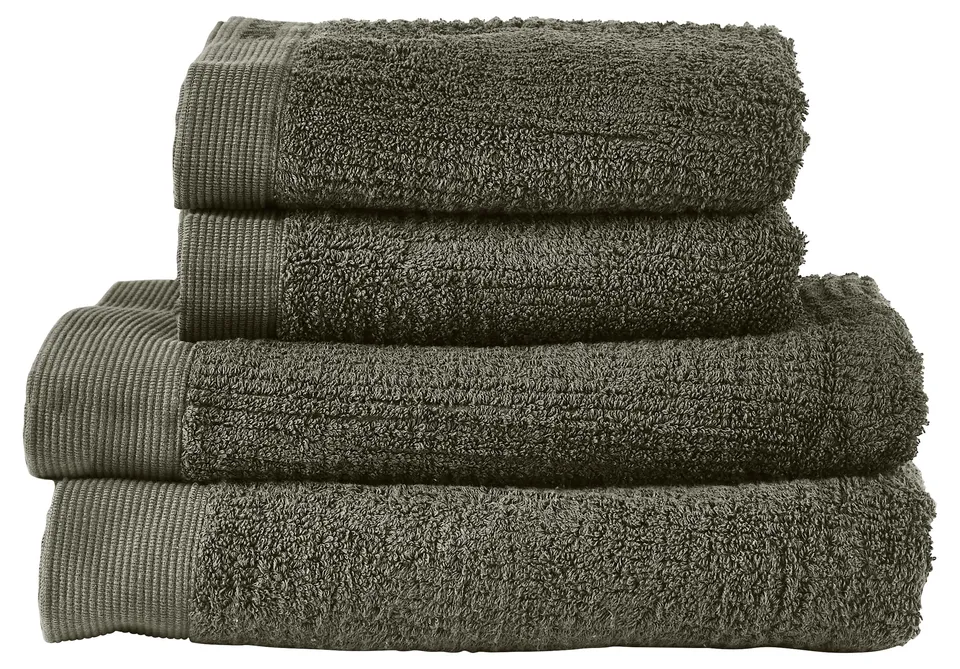 Zone Denmark Classic Handtuch Set Olive Grün 4-tlg Baumwolle