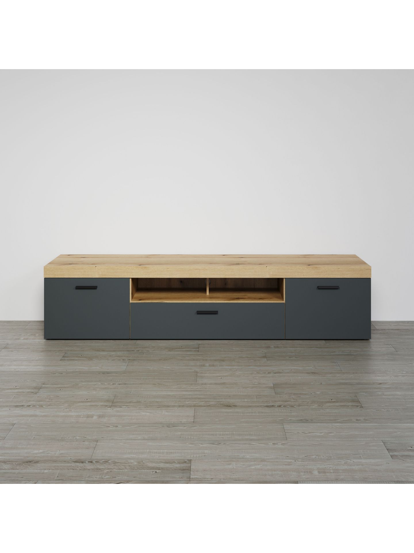 trendteam Tyler TV-Lowboard Evoke Eiche Anthrazit