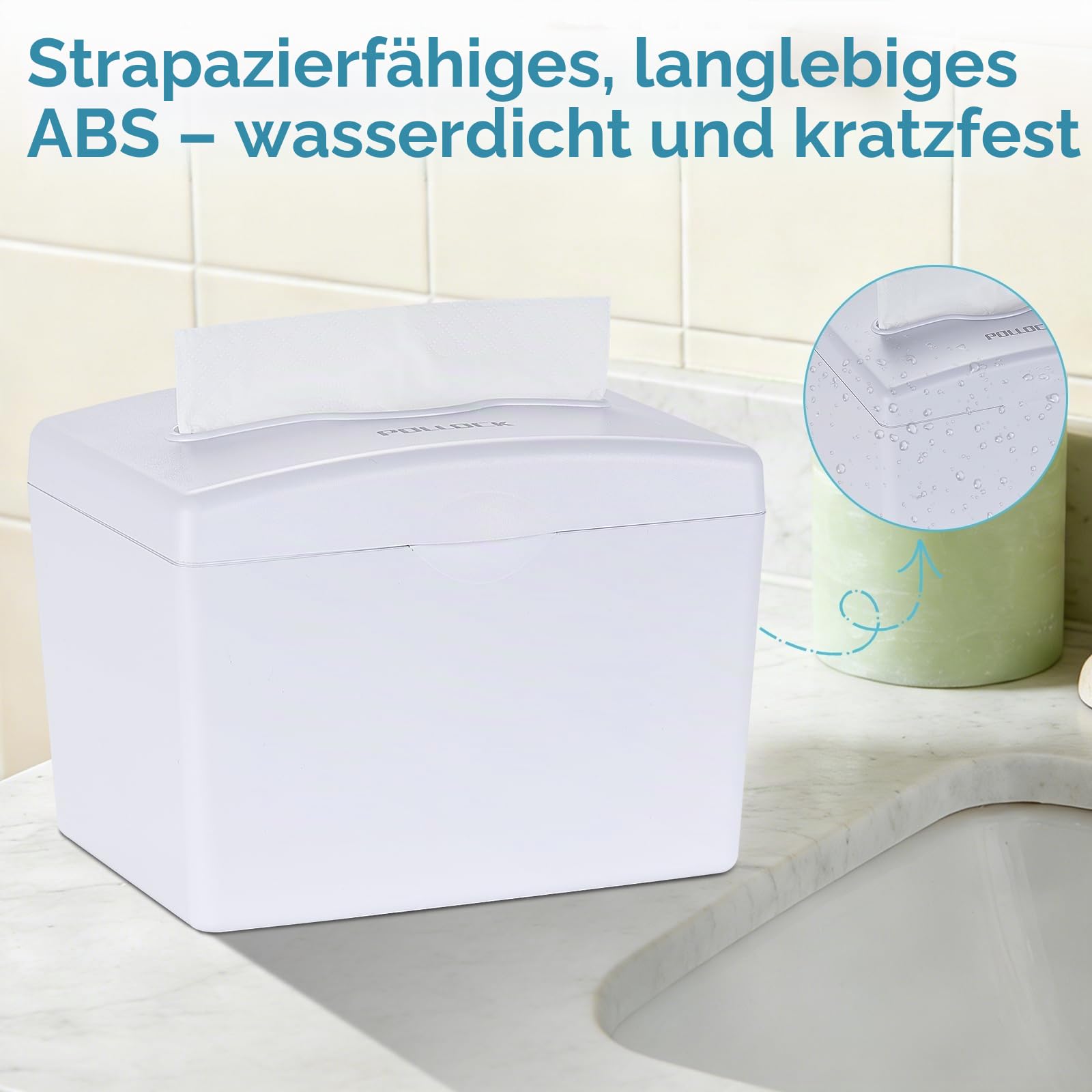 Pollock Paper Towel Tischspender Weiß Multifold 200 Tücher