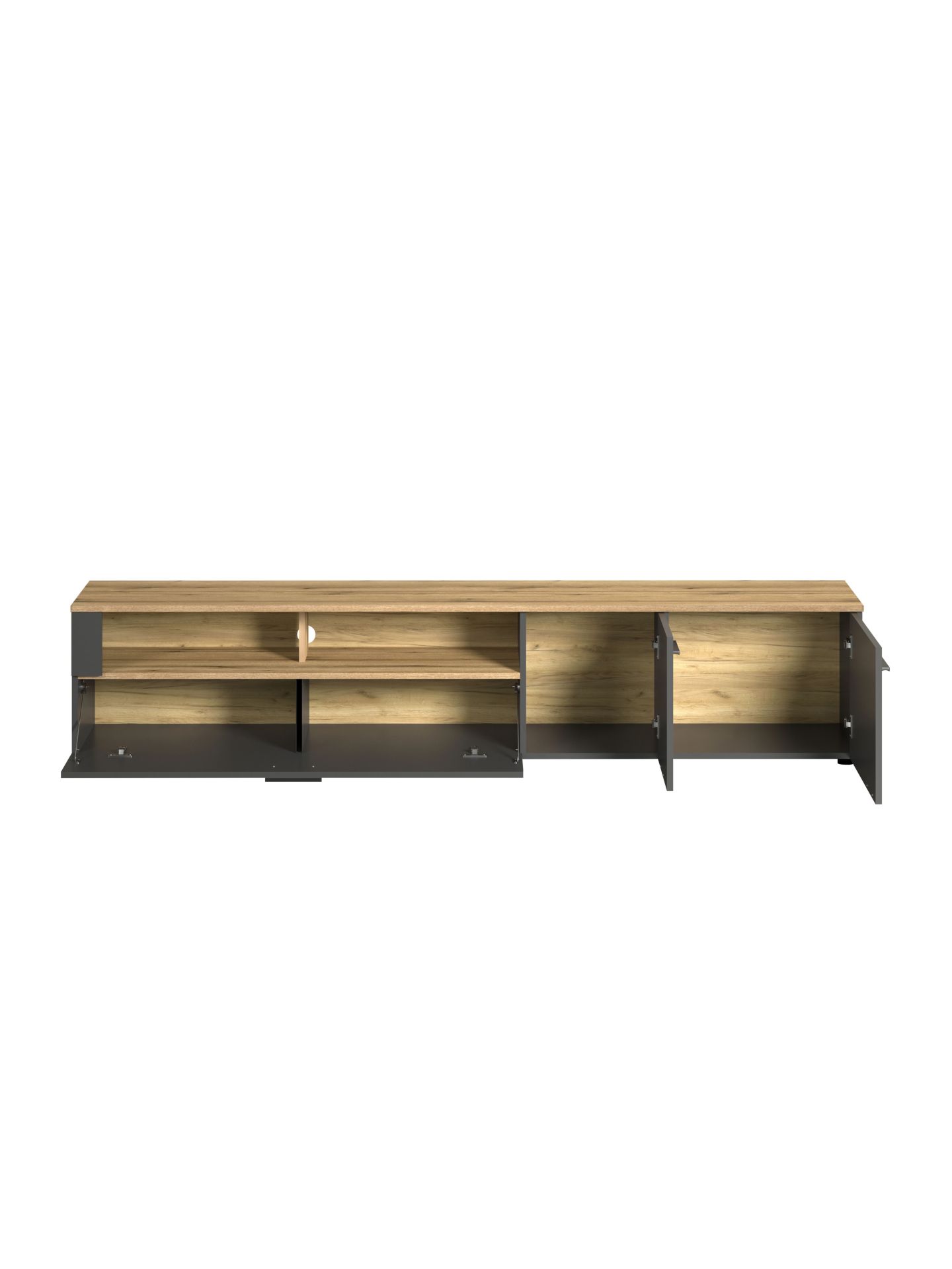 trendteam Esteban TV-Lowboard Anthrazit Coast Evoke Oak