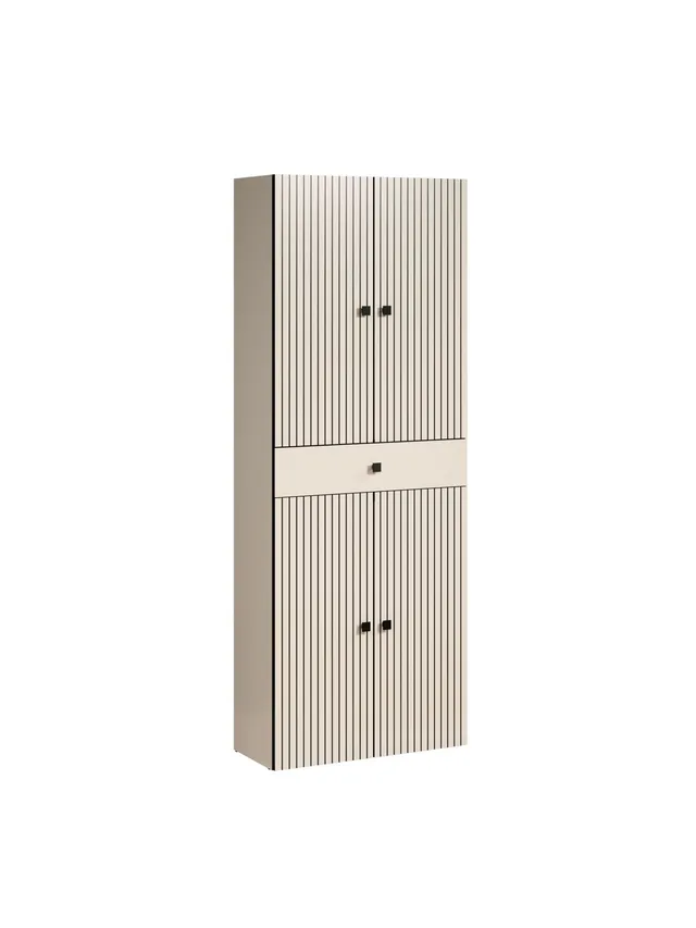 trendteam PureBliss Hochschrank Cashmere Schwarz Badezimmer