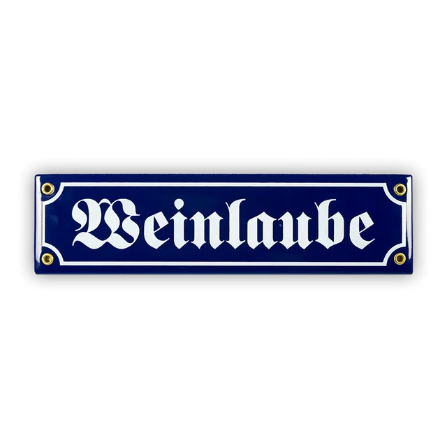 Münder Email Weinlaube Mini-Straßenschild 30 cm blau/weiß
