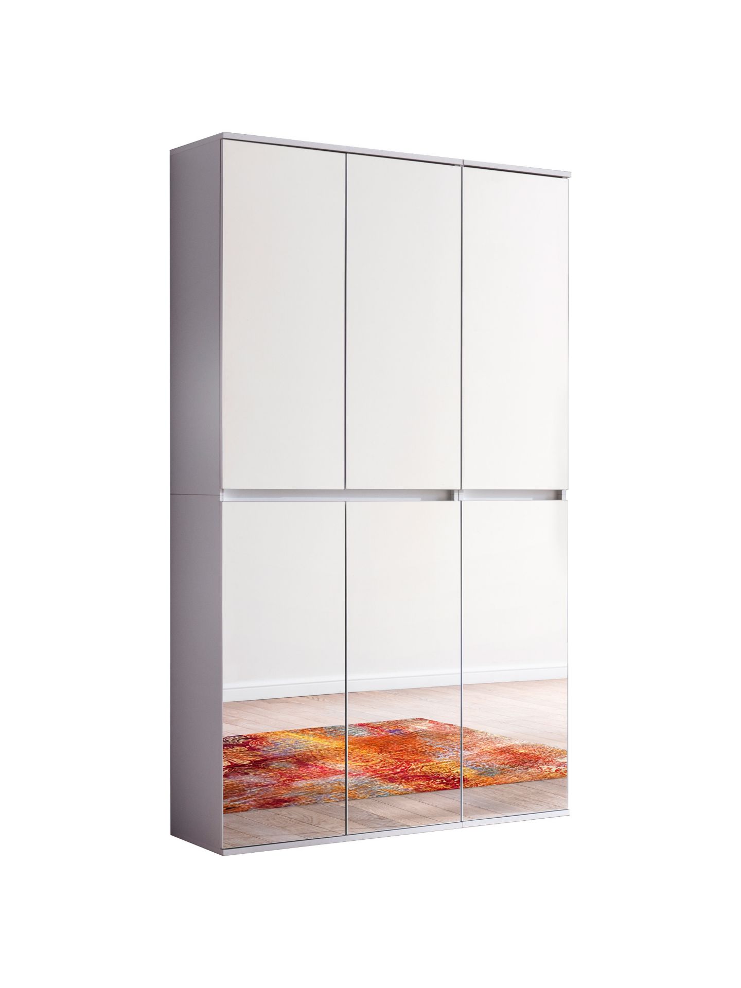 trendteam Mirror Garderobenschrank-Kombi weiß Spiegel