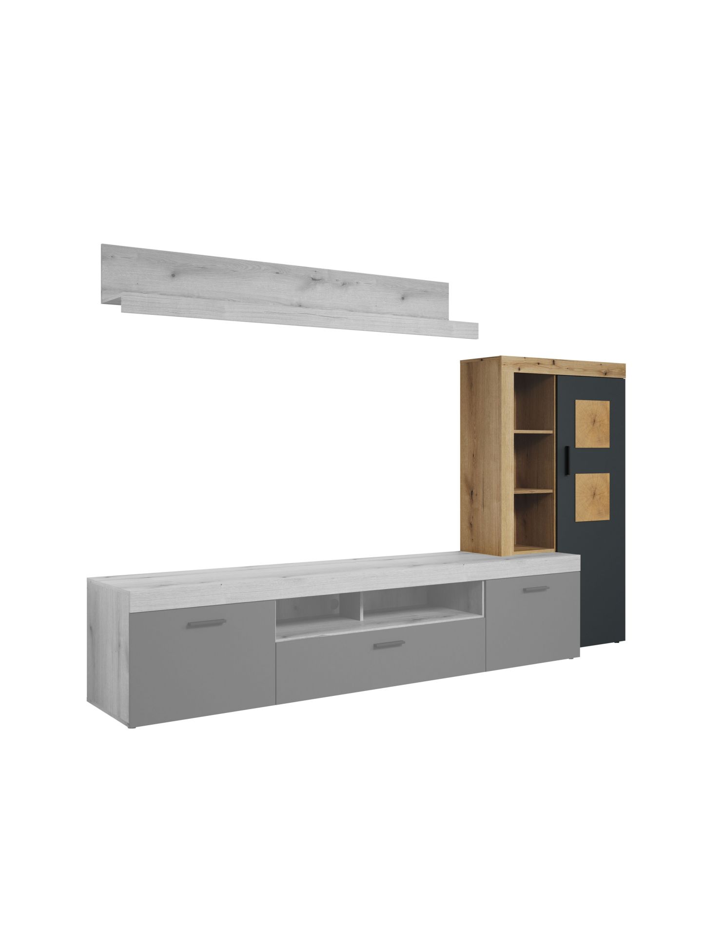 trendteam Tyler Aufsatz-Schrank Evoke Eiche-Anthrazit