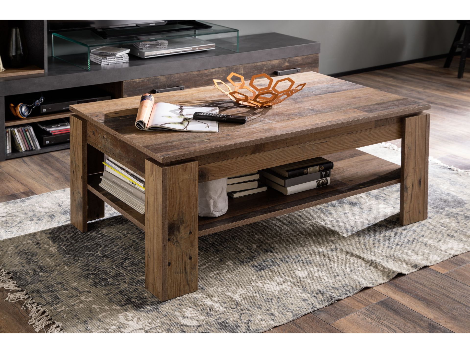 trendteam Indy Couchtisch Old Wood Wohnzimmertisch