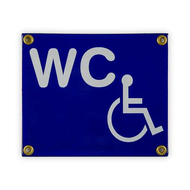 Münder Email Emailschild 14x12 cm WC Rollstuhl