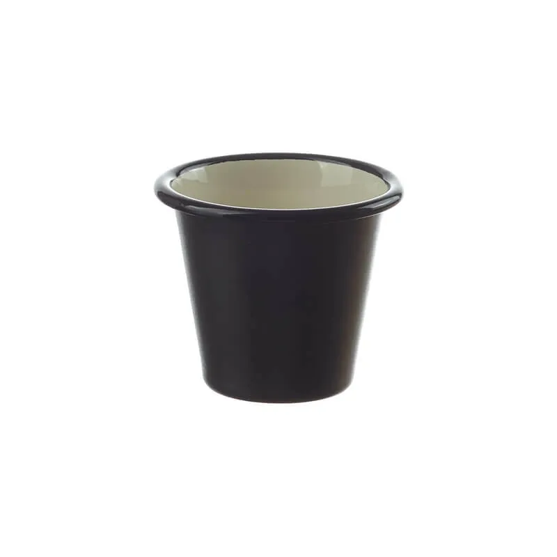 Münder Nostalgie Emaillebecher konisch 6 cm schwarz 100 ml