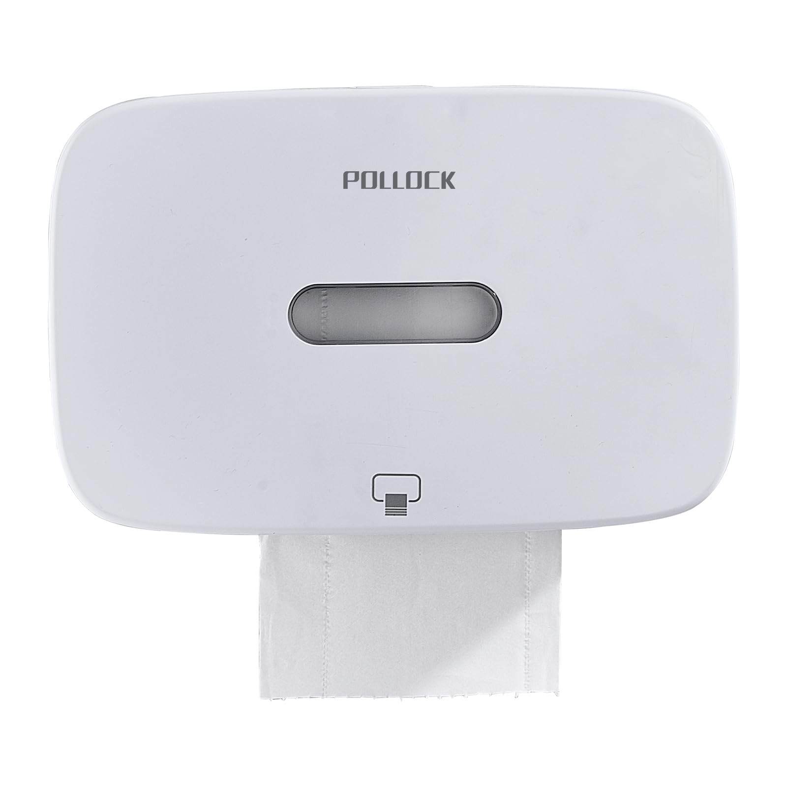 Pollock Papierhandtuchspender Weiß 2-in-1 Wandmontage ohne Bohren