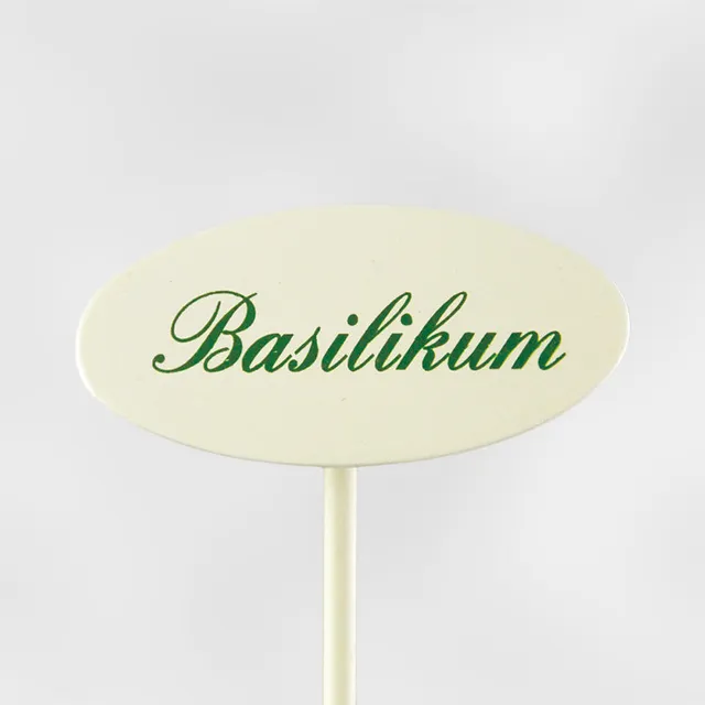 Münder Email Kräuterstecker Indoor 20 cm Basilikum creme