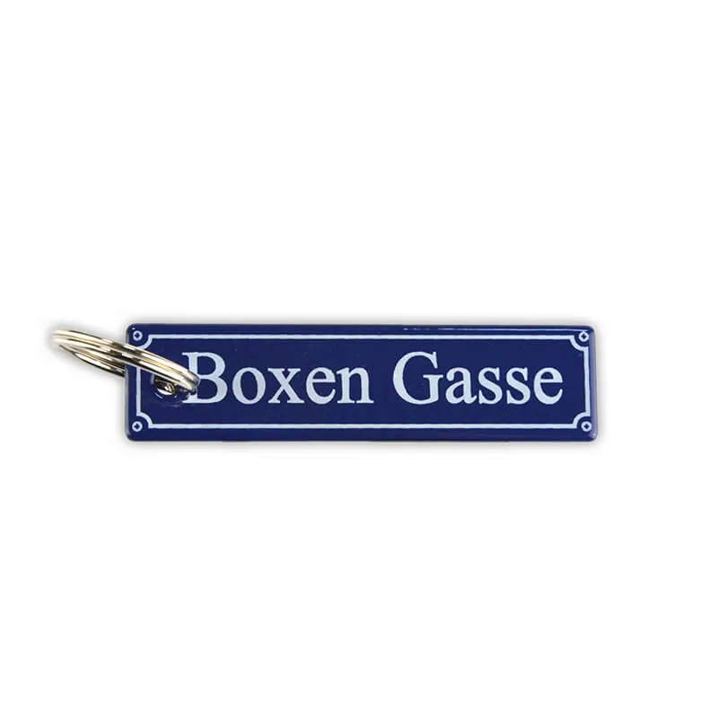 Münder Email Schlüsselanhänger Boxen Gasse 8x2 cm