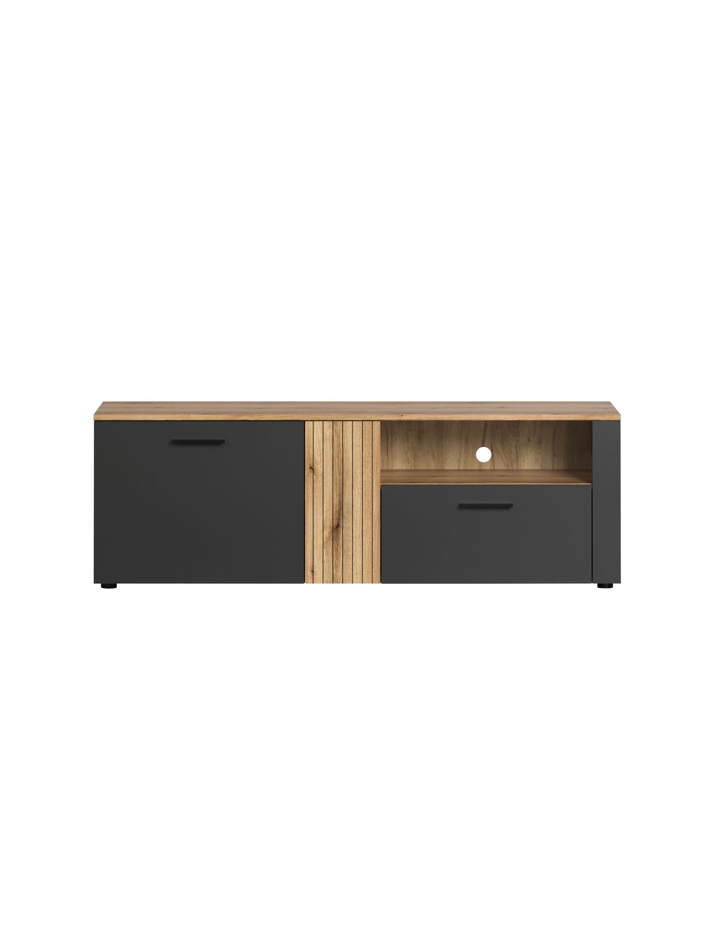 trendteam Esteban TV-Lowboard anthrazit Coast Evoke Oak