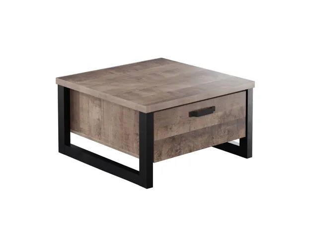 trendteam Emile Couchtisch Eiche Tabak Schwarz