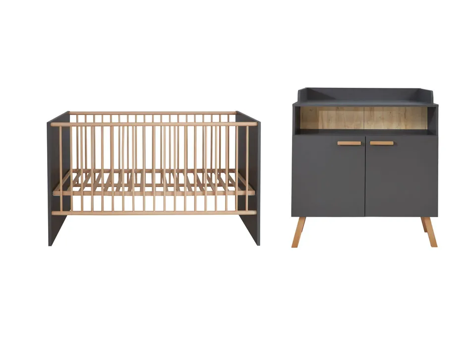trendteam Mats Babyzimmer Kombination grau