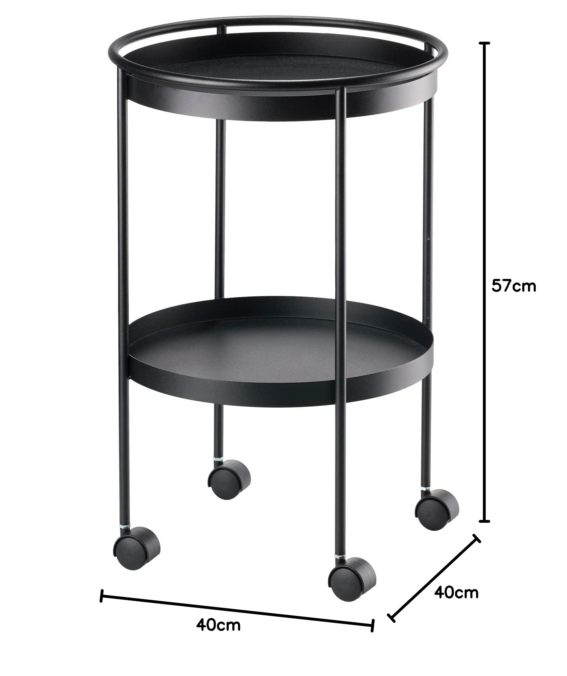 Zone Denmark Rocks Barwagen Metall Schwarz Ø40x57