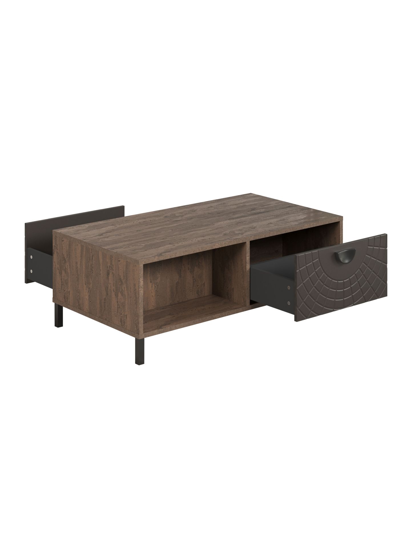 trendteam Fusion Couchtisch Rostoptik Perlbronze