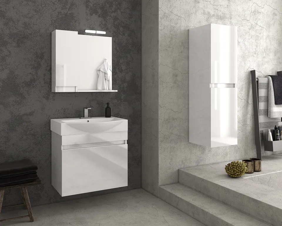 DROP SENSO 65 White Badmöbel Waschtisch weiß