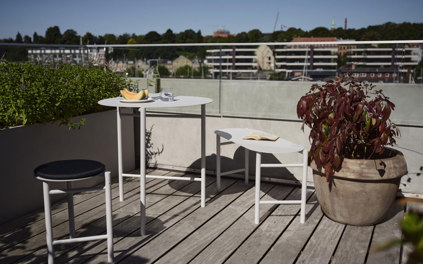 Zone Denmark Disc Tisch Ø 70 cm Soft Grey klappbar