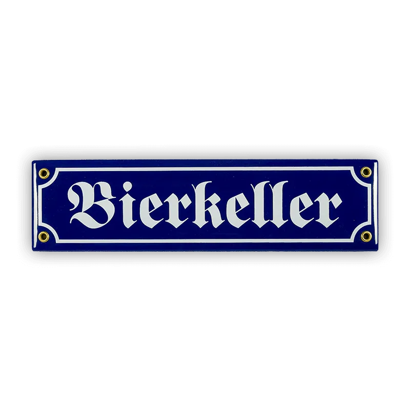 Münder Email Lagerschilder Mini-Straßenschild Bierkeller 30 cm