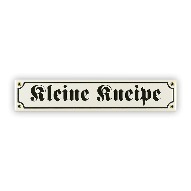 Münder Email Emaille Lagerschilder Kleine Kneipe Schild 40 cm weiß