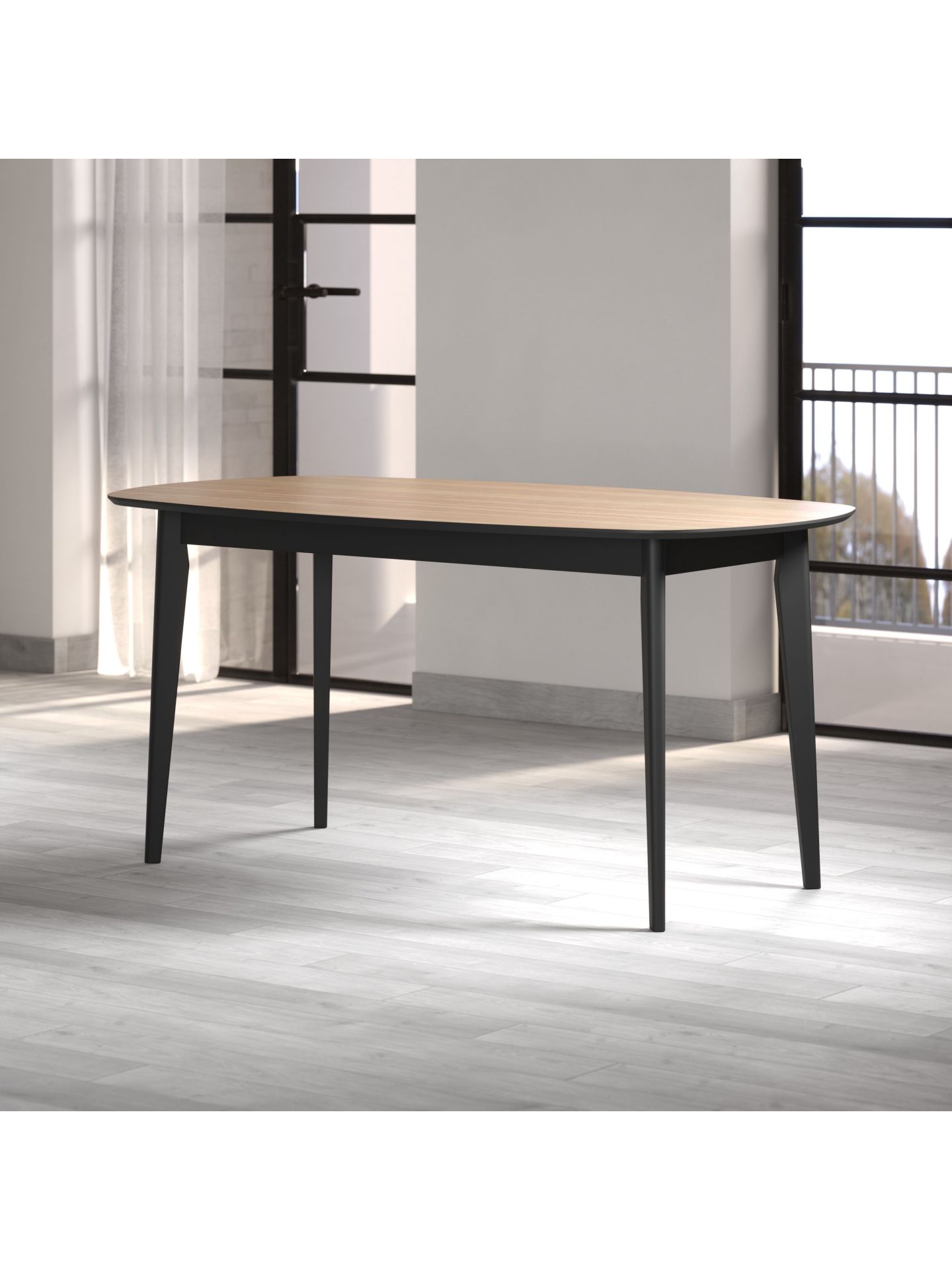 trendteam Ronin Esstisch Eiche schwarz Massivholz