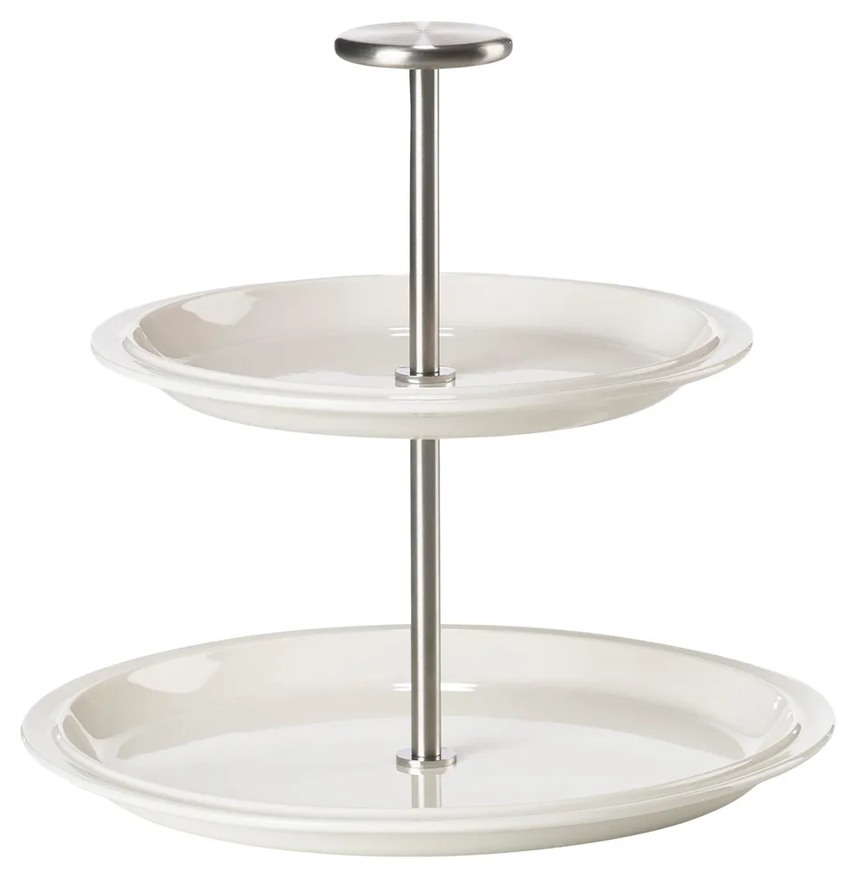 Zone Denmark Eau Etagere Porzellan 2-etagig Offwhite Ø 20 cm