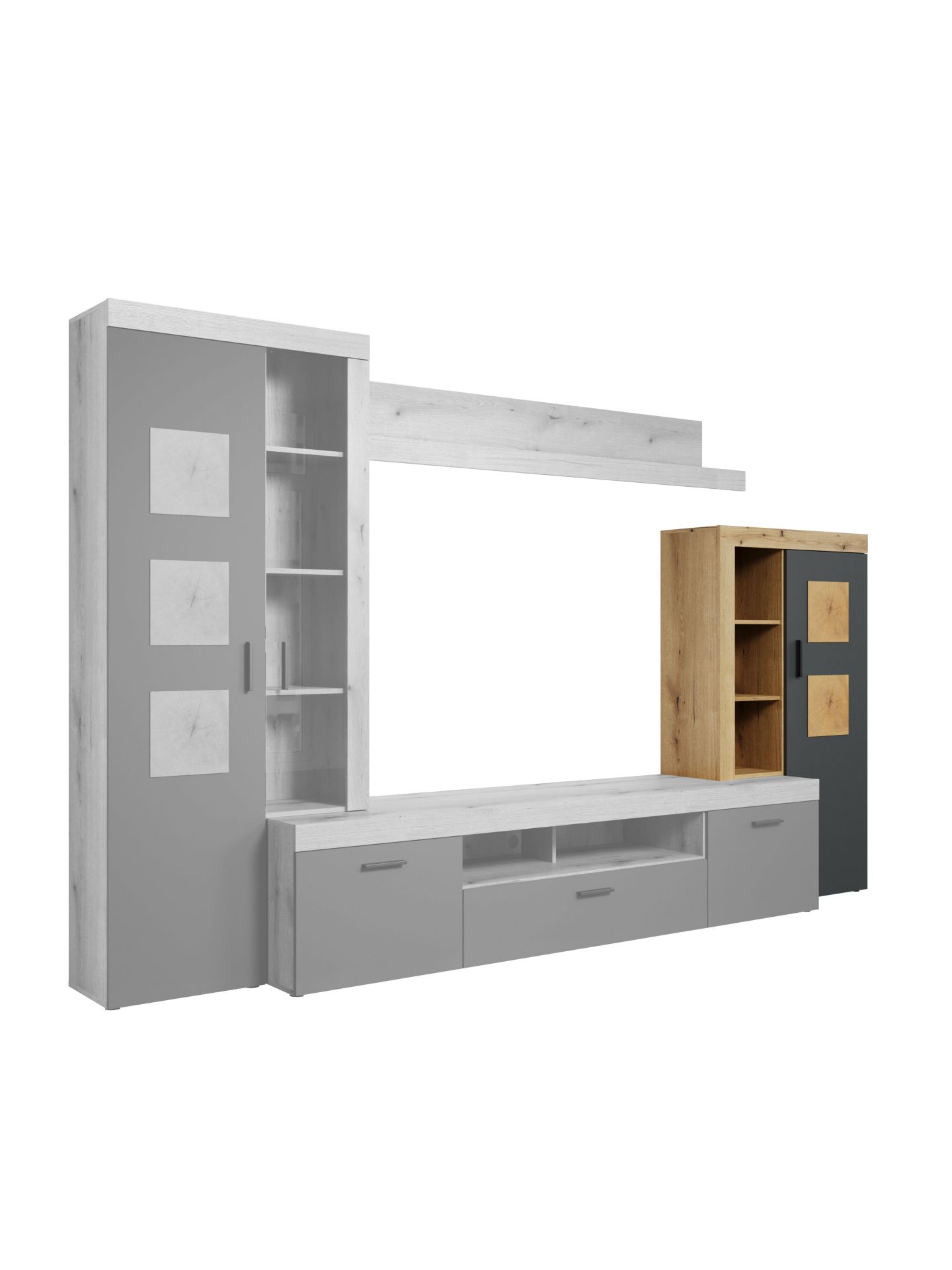 trendteam Tyler Aufsatz-Schrank Evoke Eiche-Anthrazit