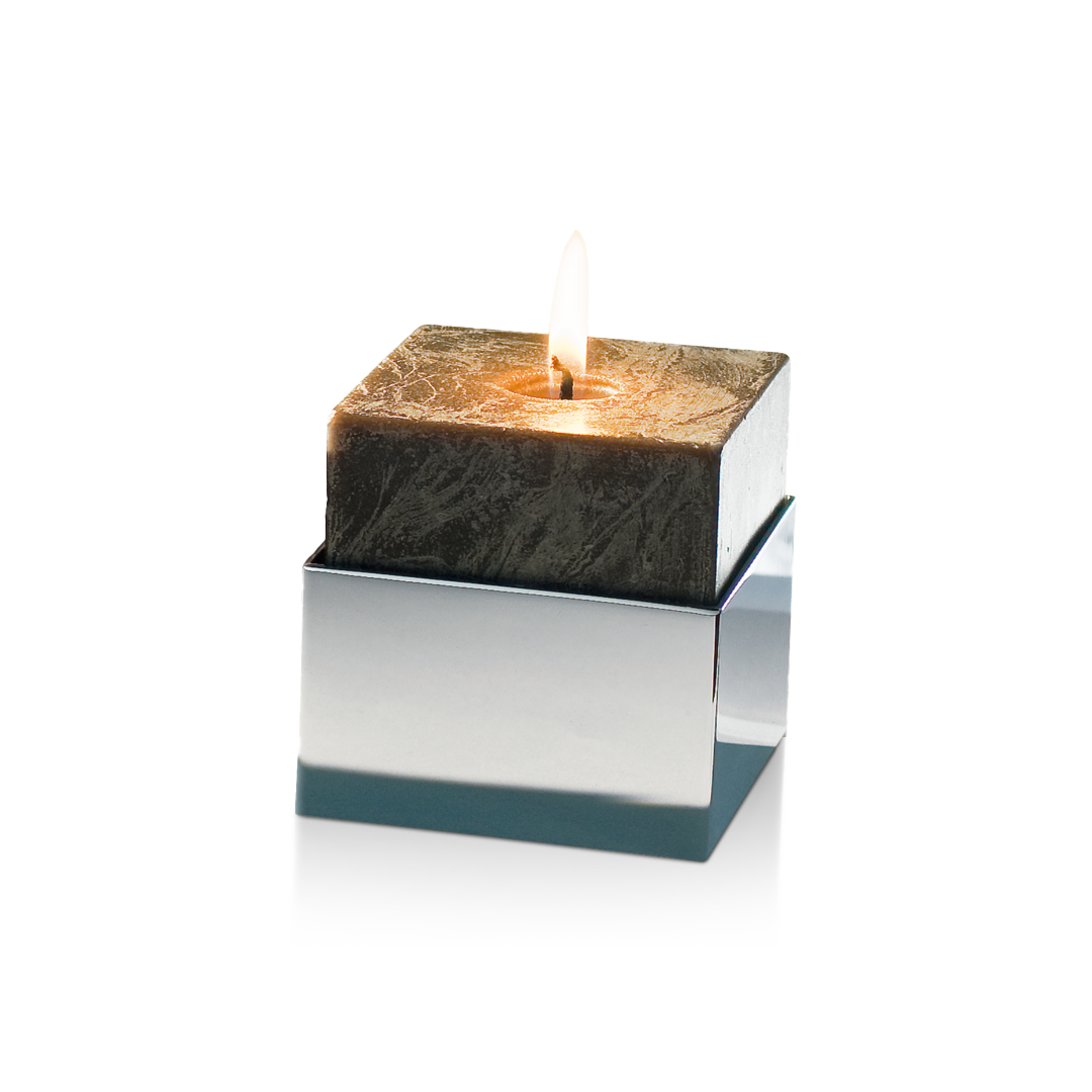Decor Walther Brick BK KNH Kerzenhalter Eckig Chrom