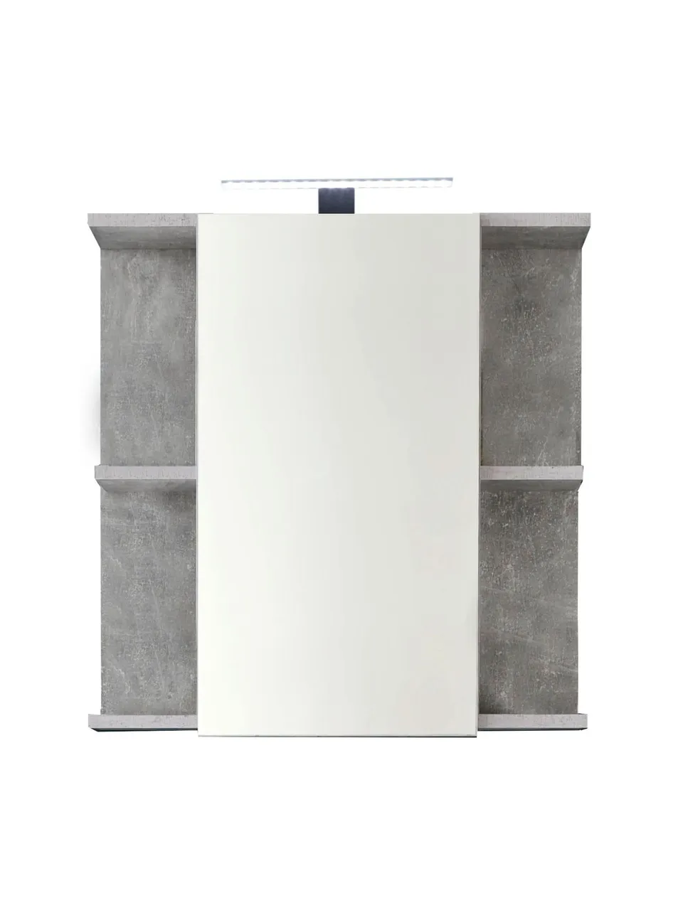 trendteam Nano Spiegelschrank Grau Beton Badschrank Beleuchtung