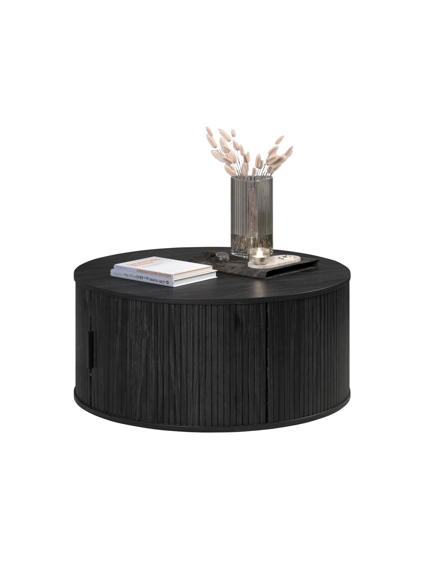trendteam Ronin Couchtisch Esche Schwarz mit Tür