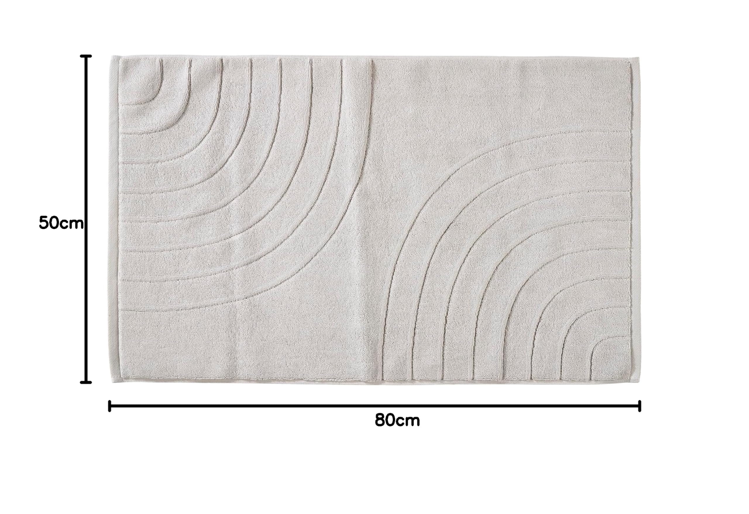 Zone Denmark Tiles Badematte 50x80 cm Soft Grey Baumwolle