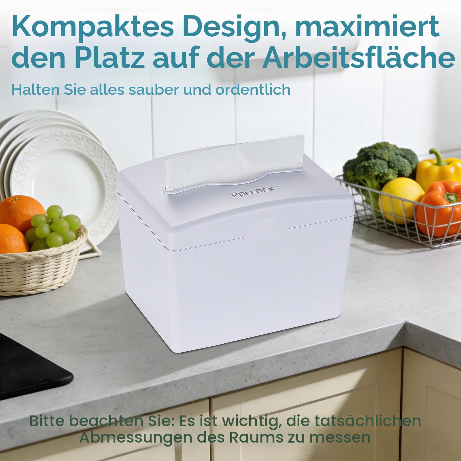 Pollock Paper Towel Tischspender Weiß Multifold 200 Tücher