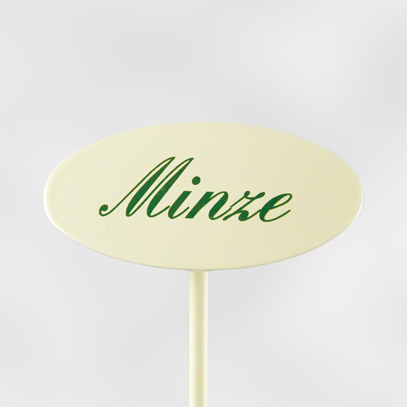 Münder Email Kräuterstecker Indoor 20 cm Basilikum creme
