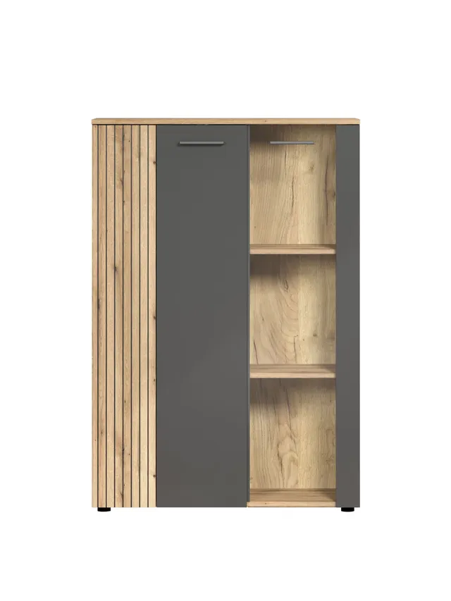 trendteam Esteban Highboard Sideboard Anthrazit Eiche