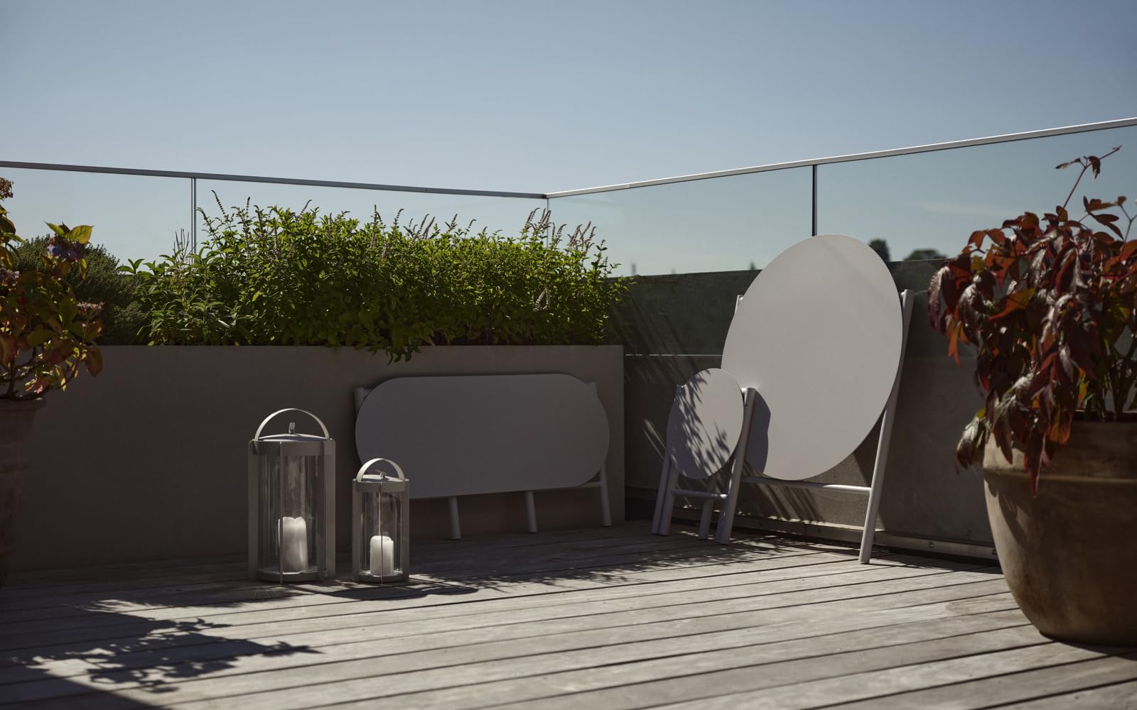 Zone Denmark Disc Tisch Ø 70 cm Soft Grey klappbar