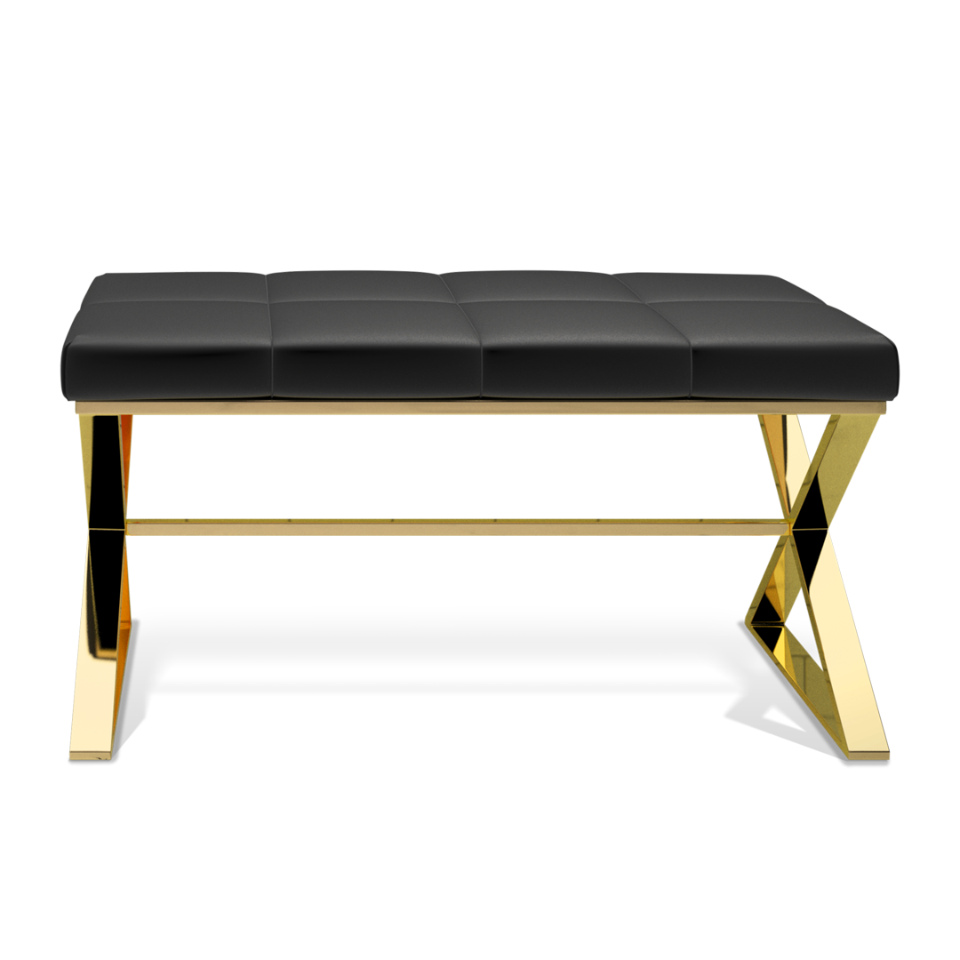 Decor Walther Classic Bench Badhocker Edelstahl Weiß